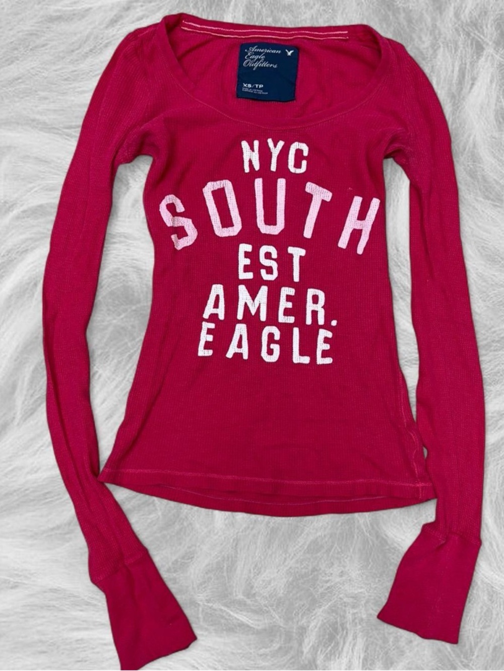 ⋆‧°Y2K 2000s American eagle thermal longsleeve𓏲ּ𝄢
